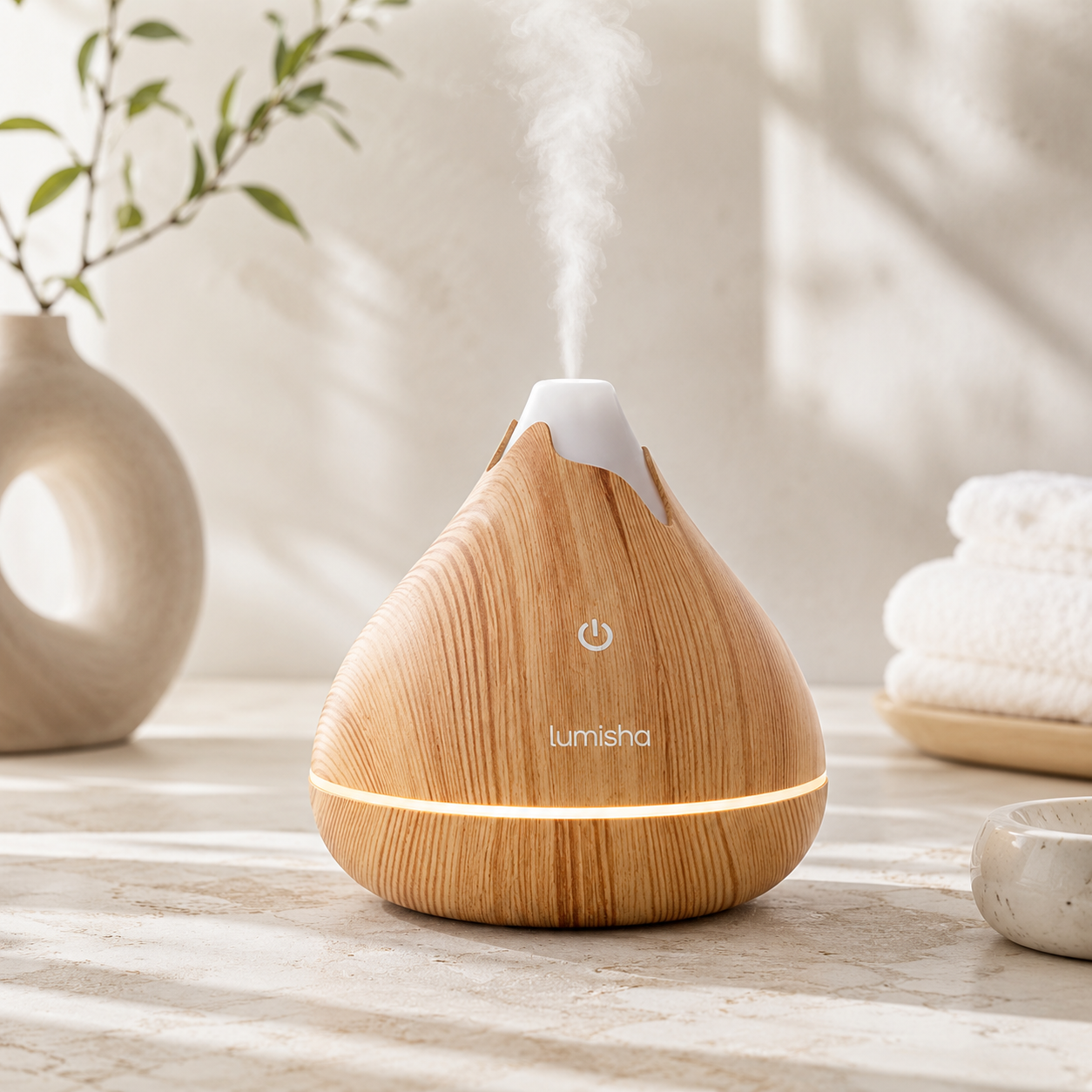 Wood Grain LED Humidifier