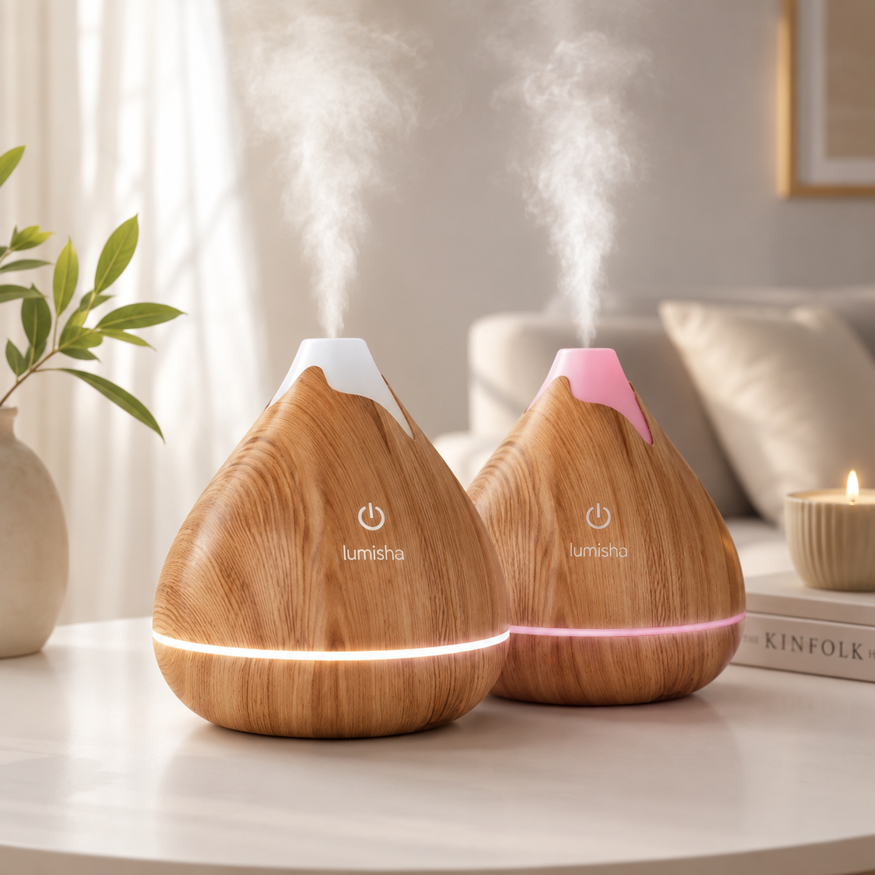 Wood Grain LED Humidifier